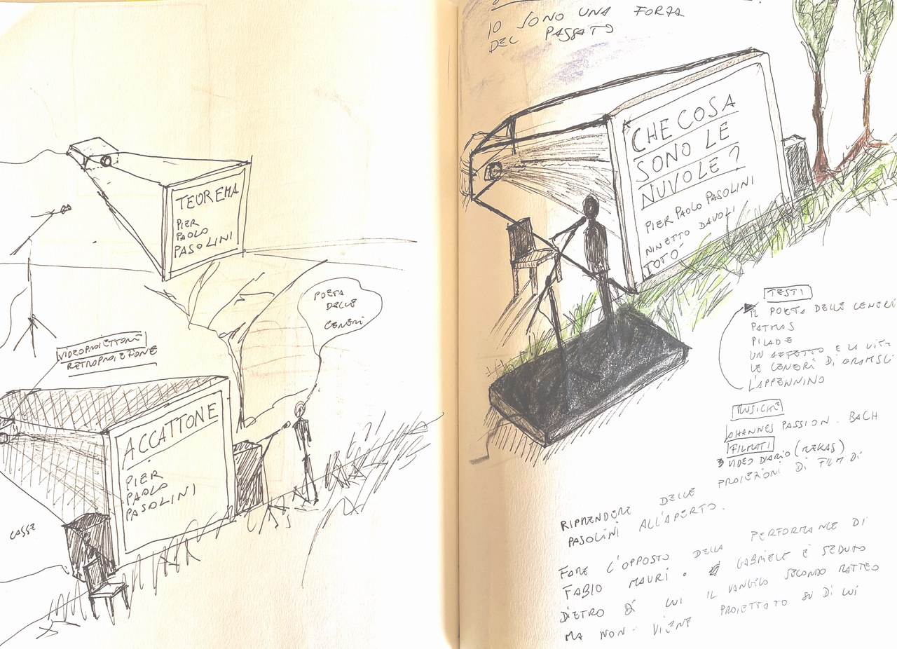 Fabio Condemi, Schemi, bozzetti e disegni per Questo è il tempo in cui attendo la grazia, 2019-2020 Fabio Condemi, Schemi, bozzetti e disegni per Questo è il tempo in cui attendo la grazia, 2019-2020