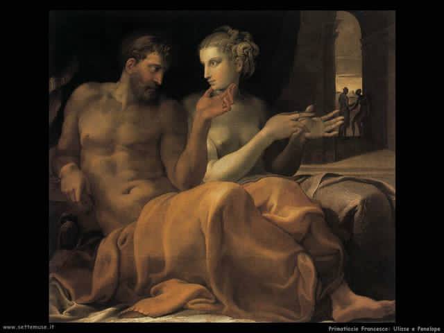 Francesco Primaticcio, Penelope e Ulisse, 1560 ca Francesco Primaticcio, Penelope e Ulisse, 1560 ca