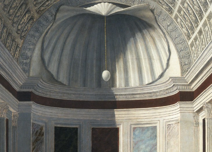 Piero della Francesca, Pala di Montefeltro, 1472 – Pinacoteca di Brera, particolare Piero della Francesca, Pala di Montefeltro, 1472 – Pinacoteca di Brera, particolare