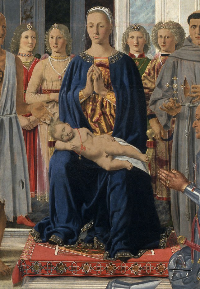 Piero della Francesca, Pala di Montefeltro, 1472 – Pinacoteca di Brera, particolare