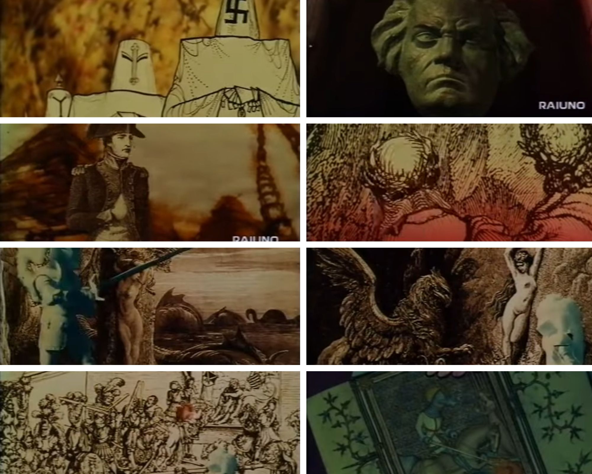 P. Zac, Il cavaliere inesistente, 1970, screenshot da terzi P. Zac, Il cavaliere inesistente, 1970, screenshot da terzi