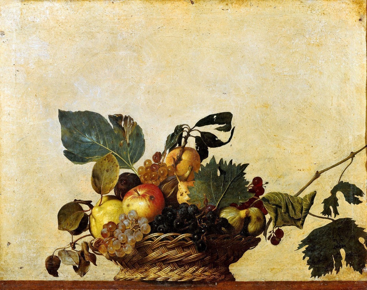 Caravaggio, Canestra di frutta, olio su tela, 1599 ca. Caravaggio, Canestra di frutta, olio su tela, 1599 ca.
