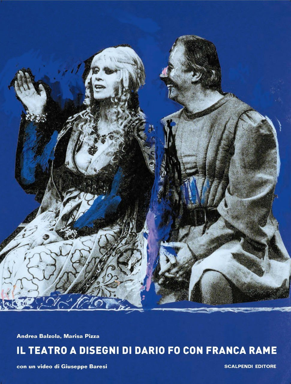 Franca Rame e Dario Fo in una scena di Isabella, tre caravelle e un cacciaballe, 1963 (rielaborazione grafica di Dario Fo) ©Archivio Franca Rame-Dario Fo