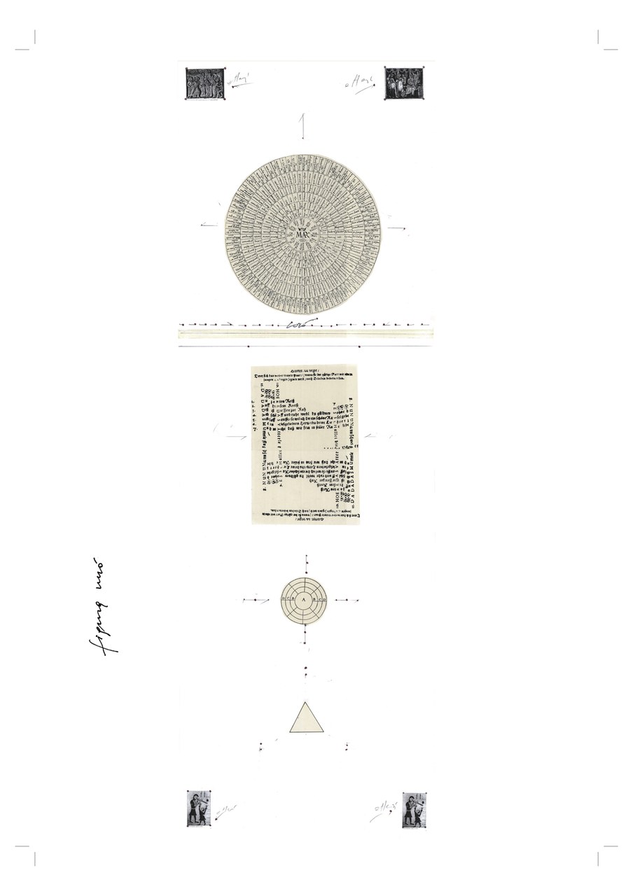La mappa di Cesare Ronconi che segna l’avvio del lavoro di Giuramenti e, al contempo, del percorso interno all’Album dei Giuramenti. © Teatro Valdoca
