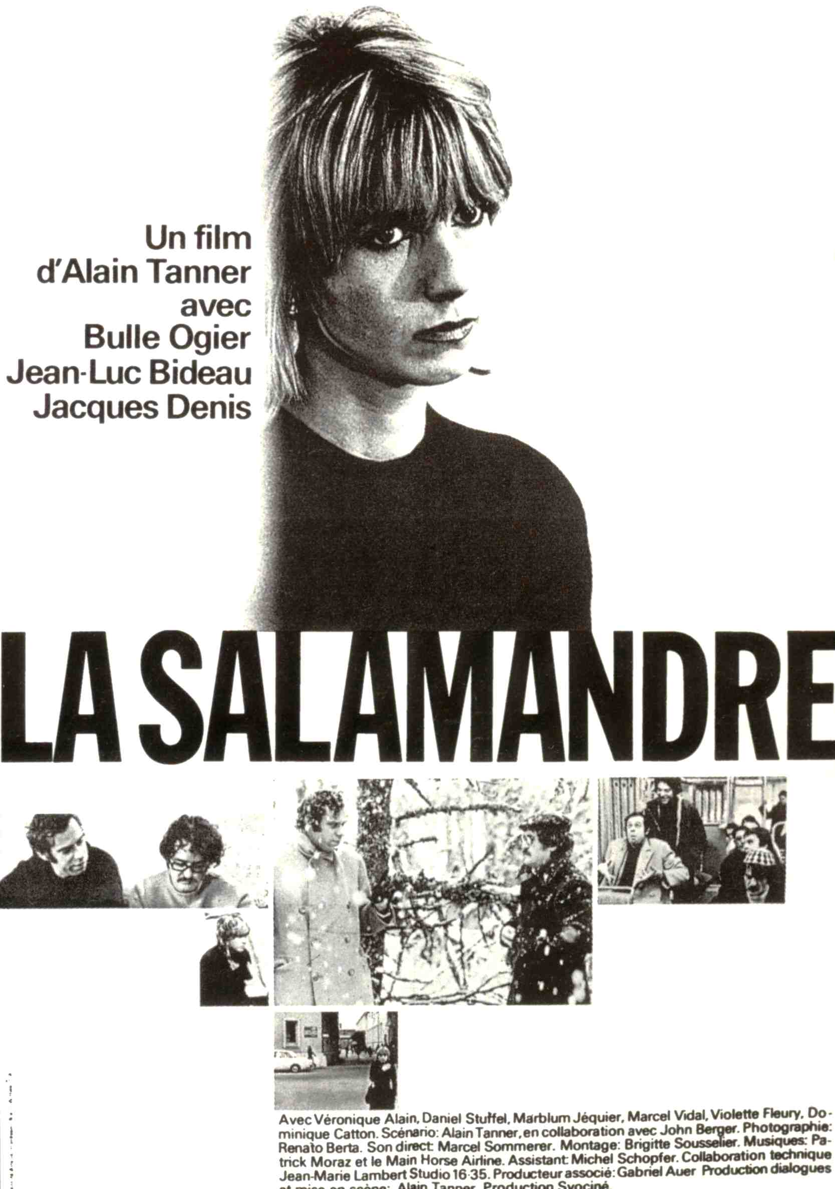 La Salamandre (1971), regia di Alain Tanner, sceneggiatura di Alain Tanner e John Berger La Salamandre (1971), regia di Alain Tanner, sceneggiatura di Alain Tanner e John Berger