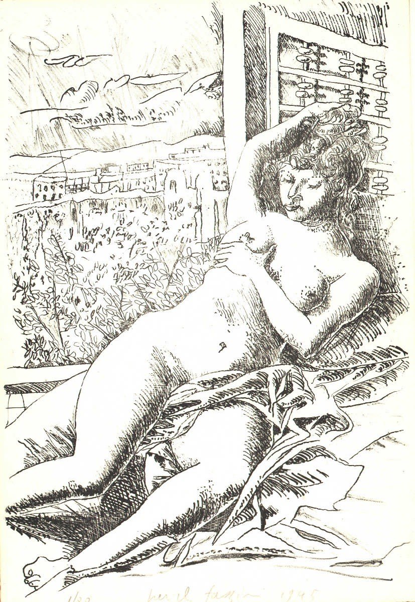 Pericle Fazzini, litografia, (manca titolo e data)
