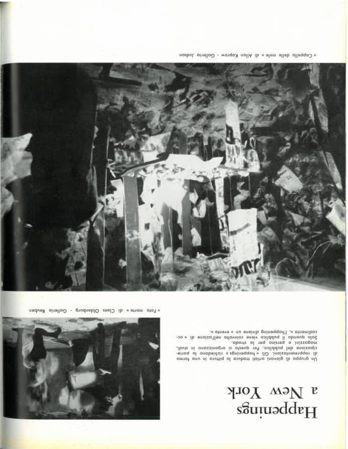 Gabriella Drudi, ‘Happenings a New York’, Almanacco Letterario Bompiani 1962, Milano, Bompiani, 1961, pp. 270-271