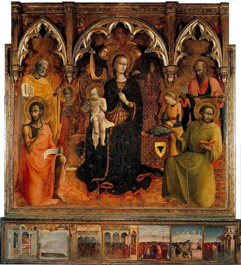 Stefano di Giovanni detto il Sassetta, Pala della Madonna della neve, Firenze, Galleria degli Uffizi Stefano di Giovanni detto il Sassetta, Pala della Madonna della neve, Firenze, Galleria degli Uffizi