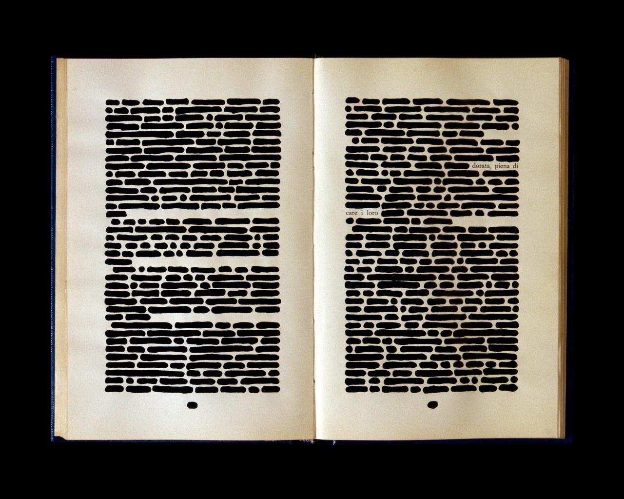 Emilio Isgrò, Libro cancellato, 1974 Emilio Isgrò, Libro cancellato, 1974
