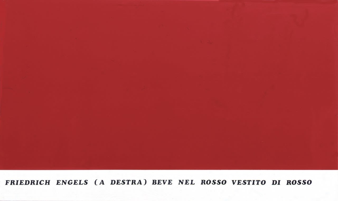  Emilio Isgrò, Dittico Marx-Engels (destra) 1974