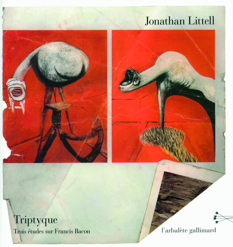 Copertina di Triptyque rappresentante una riproduzione dei Tre Studi di Figure ai Piedi di una Crocifissione proveniente da un catalogo non meglio identificato, Dublin City Gallery The Hugh Lane Copertina di Triptyque rappresentante una riproduzione dei Tre Studi di Figure ai Piedi di una Crocifissione proveniente da un catalogo non meglio identificato, Dublin City Gallery The Hugh Lane