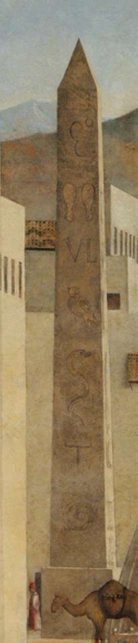  Obelisco di Teodosio I a Costantinopoli (fotografia) e Obelisco ne La Predica (dettaglio)